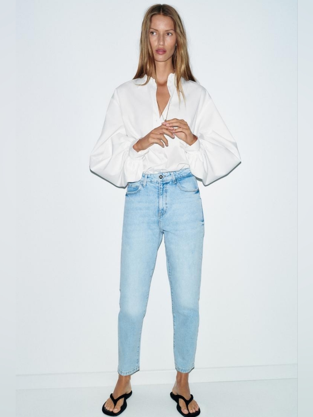 HI-RISE MOM FIT JEANS Zara  Small
